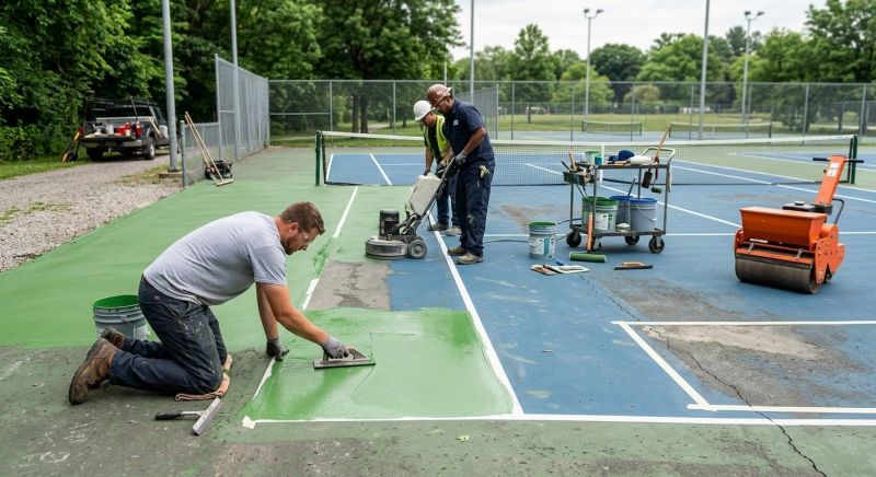 Tennis Court Repair Service in Grand Rapids, MI