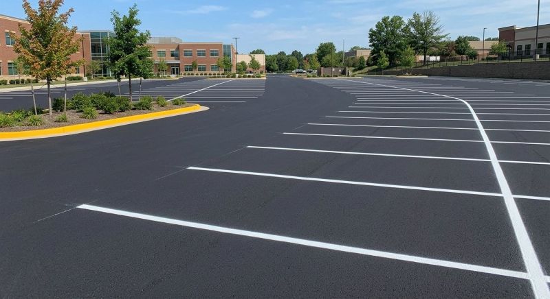 Concrete Parking Lot Striping in Lawrenceville, GA
