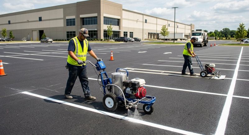 Parking Lot Painting in Suwanee, GA